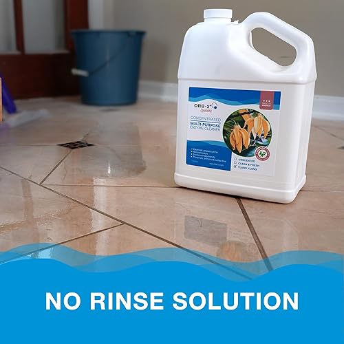 Miniatura 6 de Orb-3 Limpiador concentrado de enzimas multiusos, aroma a ylang ylang, jarra de 1 galón, potente fórmula ecológica para uso doméstico, comercial e