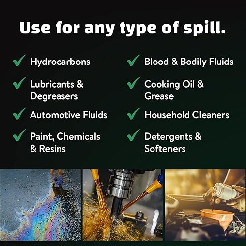 Miniatura 7 de FlashDry - Absorbente industrial orgánico multiusos, cubo de 5 litros, caja de 6 unidades, absorbe instantáneamente derrames de líquidos, más seguro