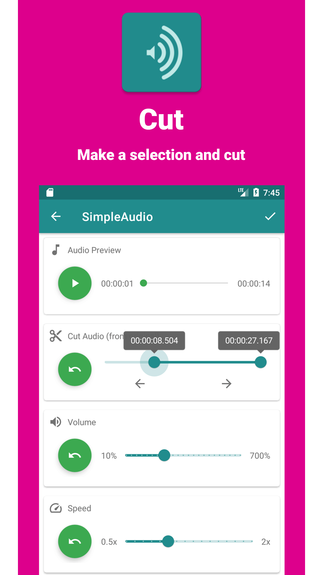 Audio Simple SimpleAudio - Audio editing made easy - App on Amazon Appstore