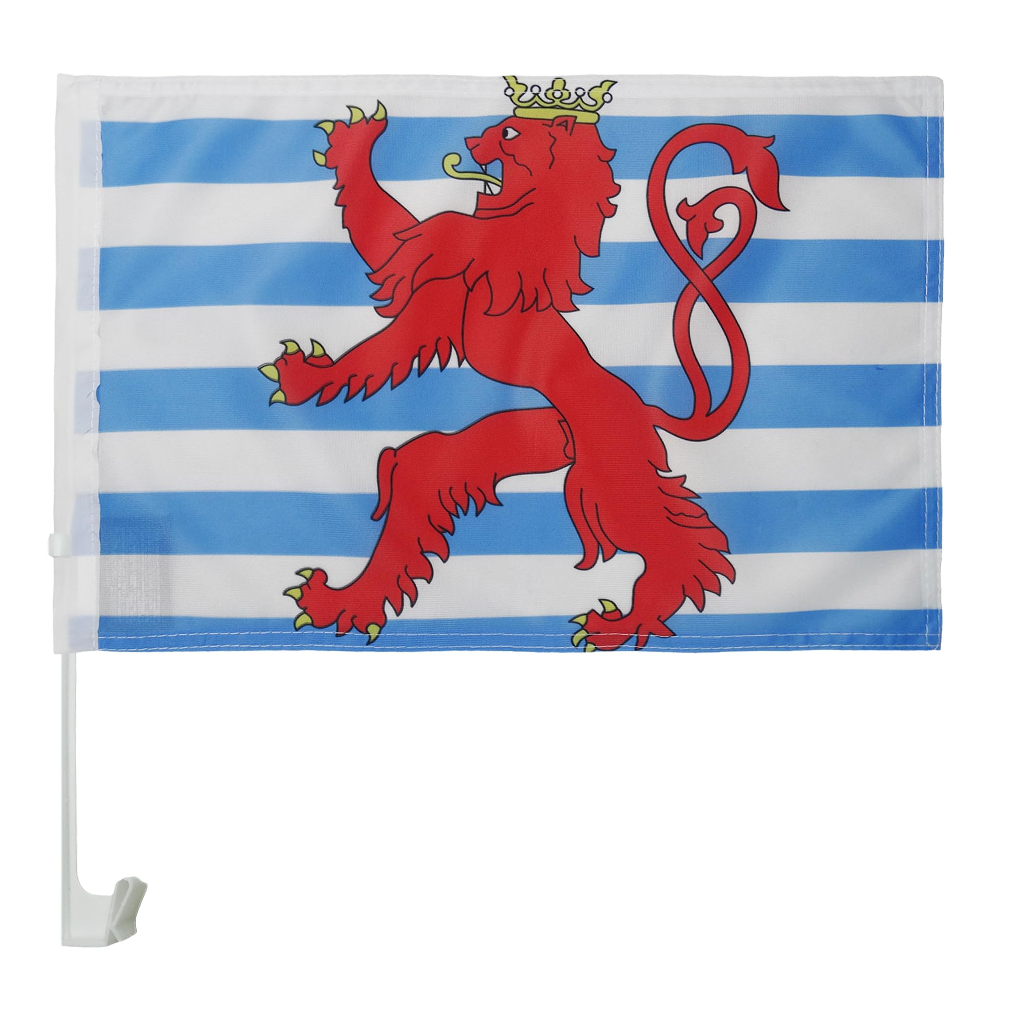 AZ FLAG - Autofahne Luxemburg Mit Löwen - 45x30 cm - Luxemburgische Autoflagge 30 x 45 Cm - Auto Flaggen