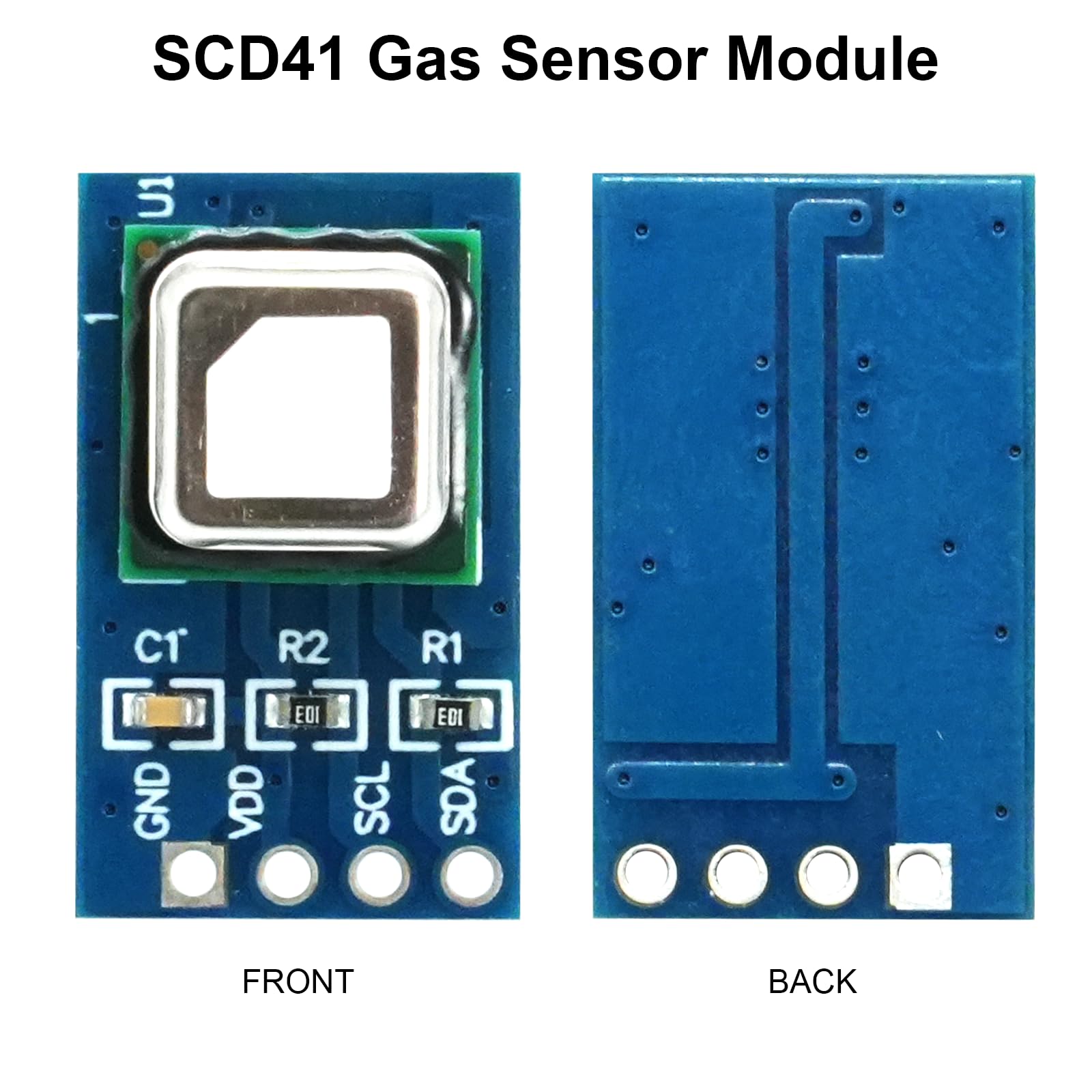 Module de capteur de gaz SCD41 SCD41 - Détecte le CO2, le dioxyde de carbone, les modules de capteur de gaz QIQIAZI SCD41, la température et l'humidité dans un capteur avec communication I2C