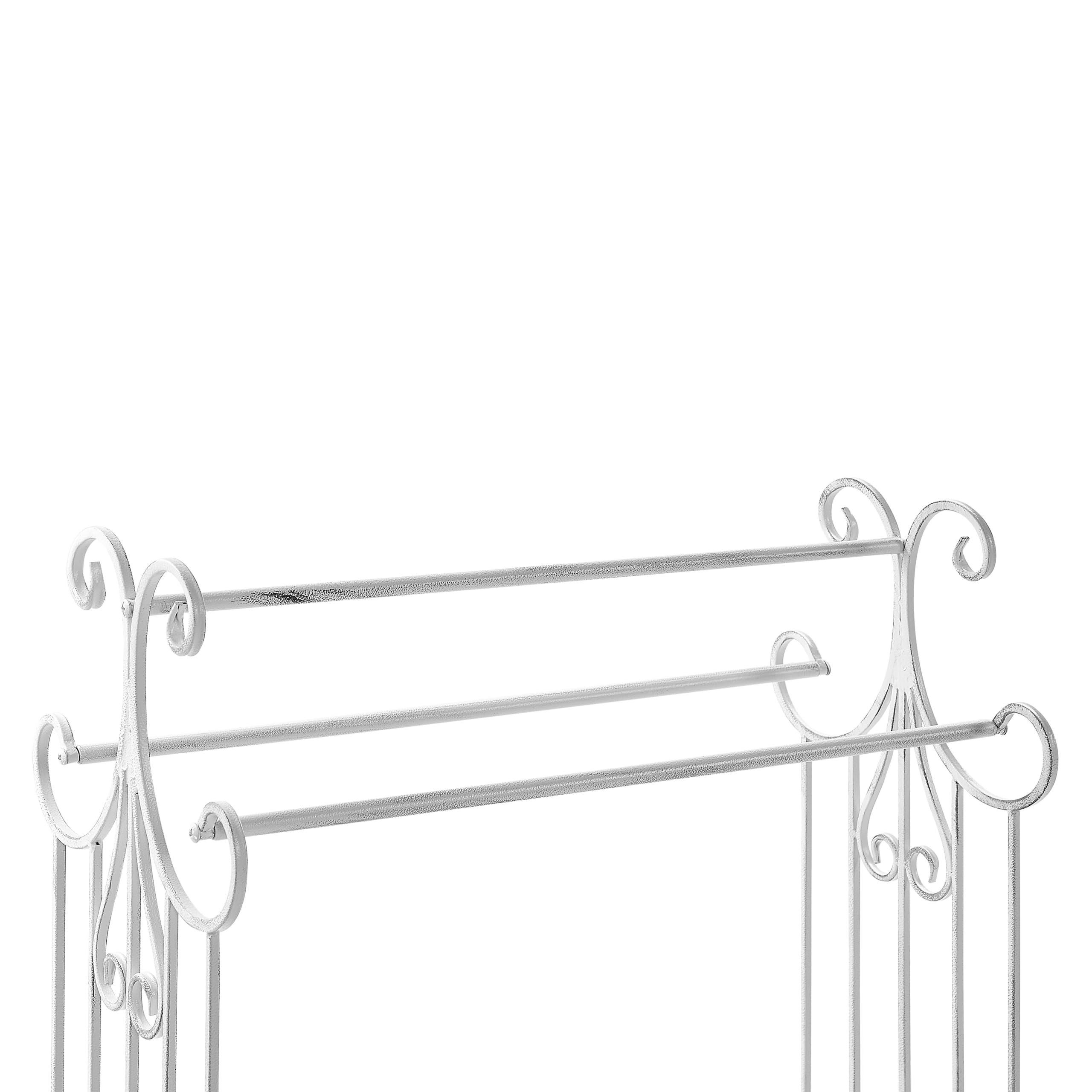 Portasciugamani da terra 60 x 90 cm in ferro 3 binari bianco