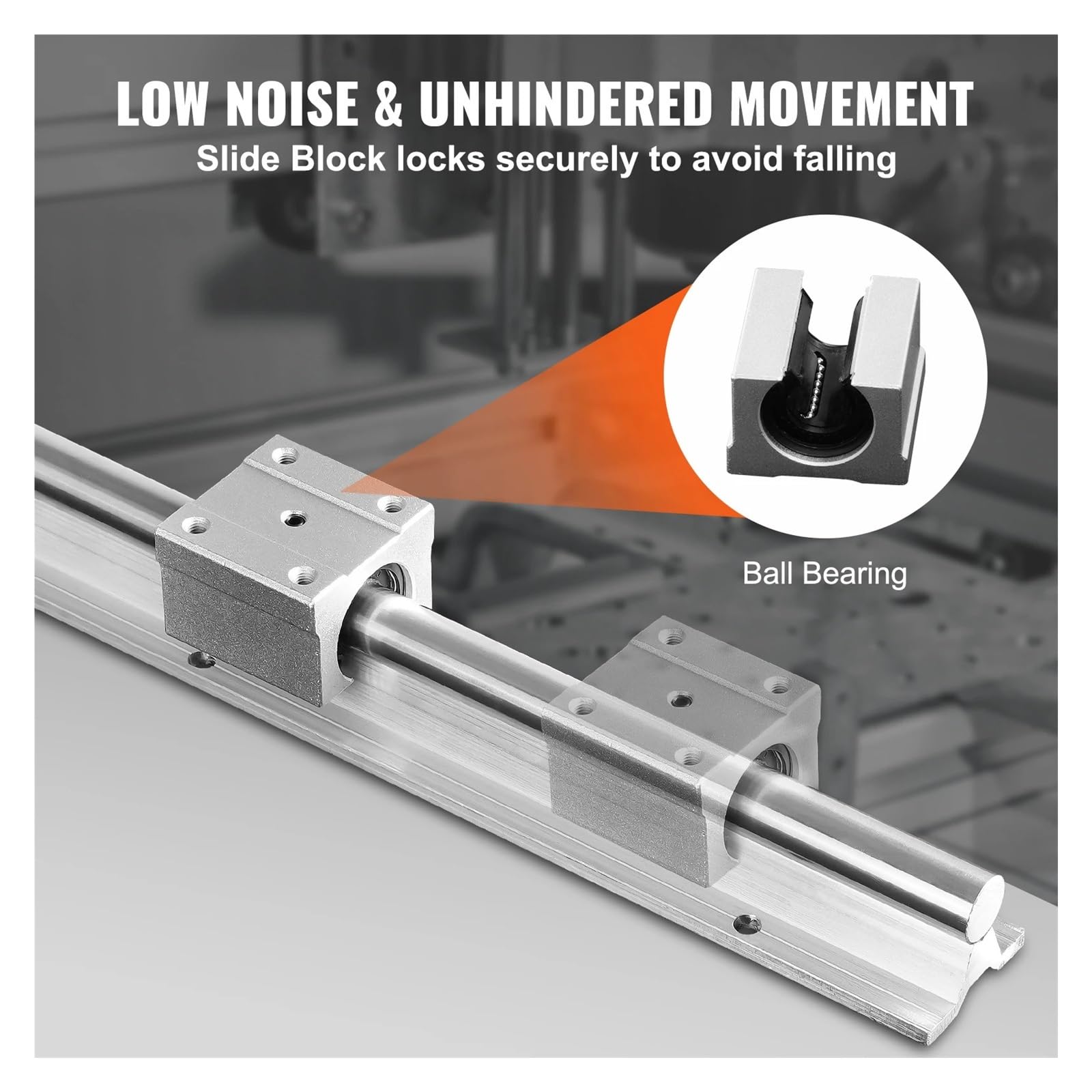 Kit de rails guidage linéaire, 2PCS SBR12/SBR16/SBR20/SBR25