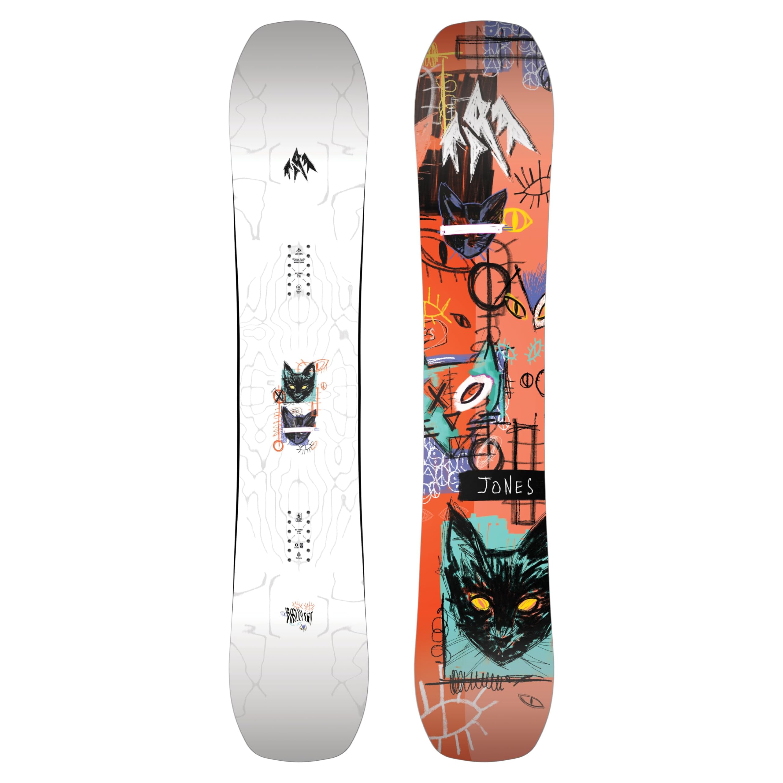 JONES - Herren Rally Cat Snowboards Directional Freeride, ideal für Urban Carving, Freestyle und All-Mountain Play