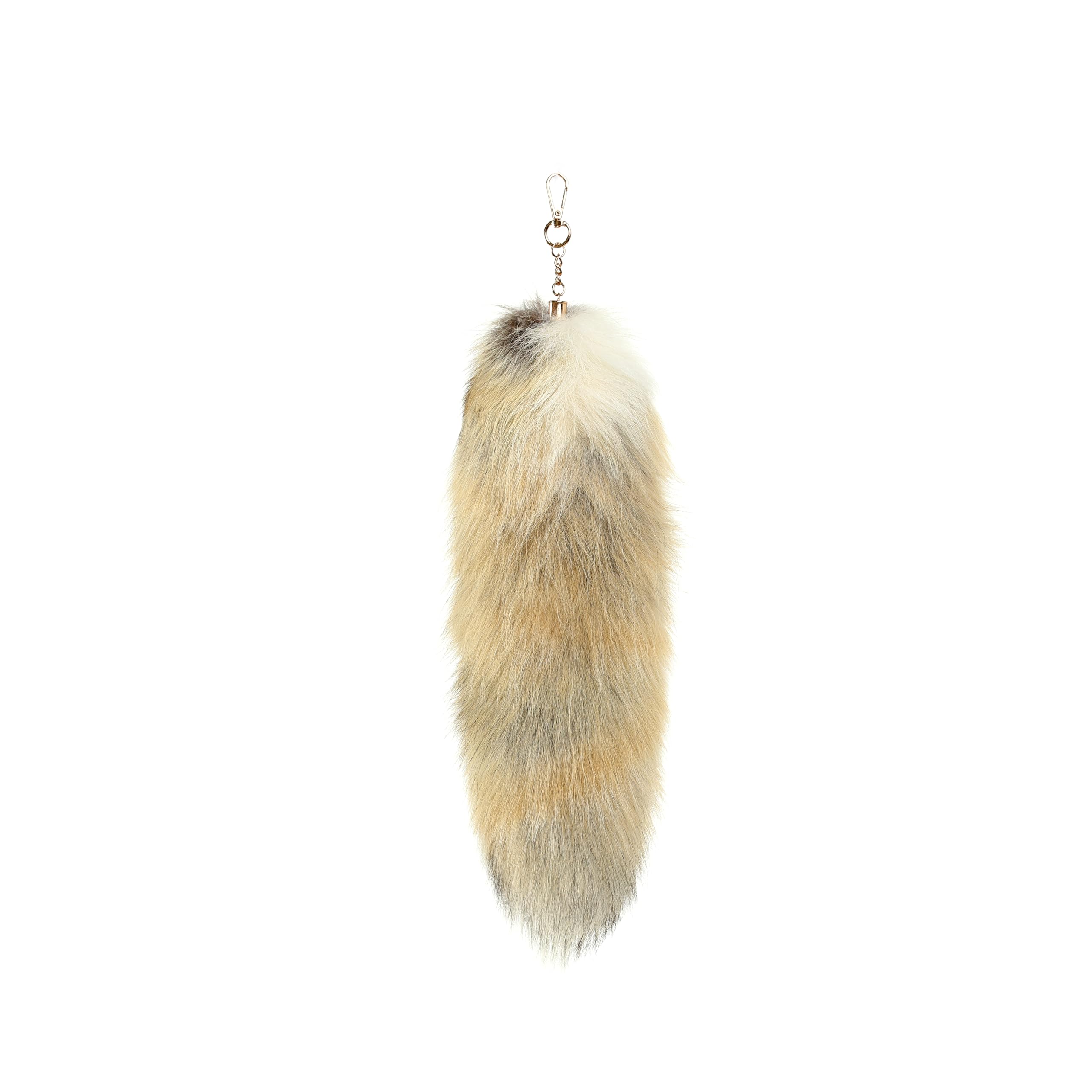 Fluffy Therian fox Tail Keychain - Soft Fur, Realistic Colors, Durable, Perfect for Cosplay, Renaissance Fairs