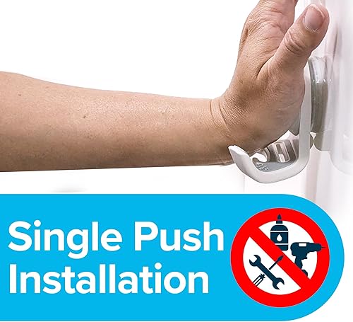 Miniatura 4 de SlipX Solutions On The Dot Power Lock - Gancho con ventosa, soporte para maquinilla de afeitar y soporte para teléfono (perfecto para ducha y