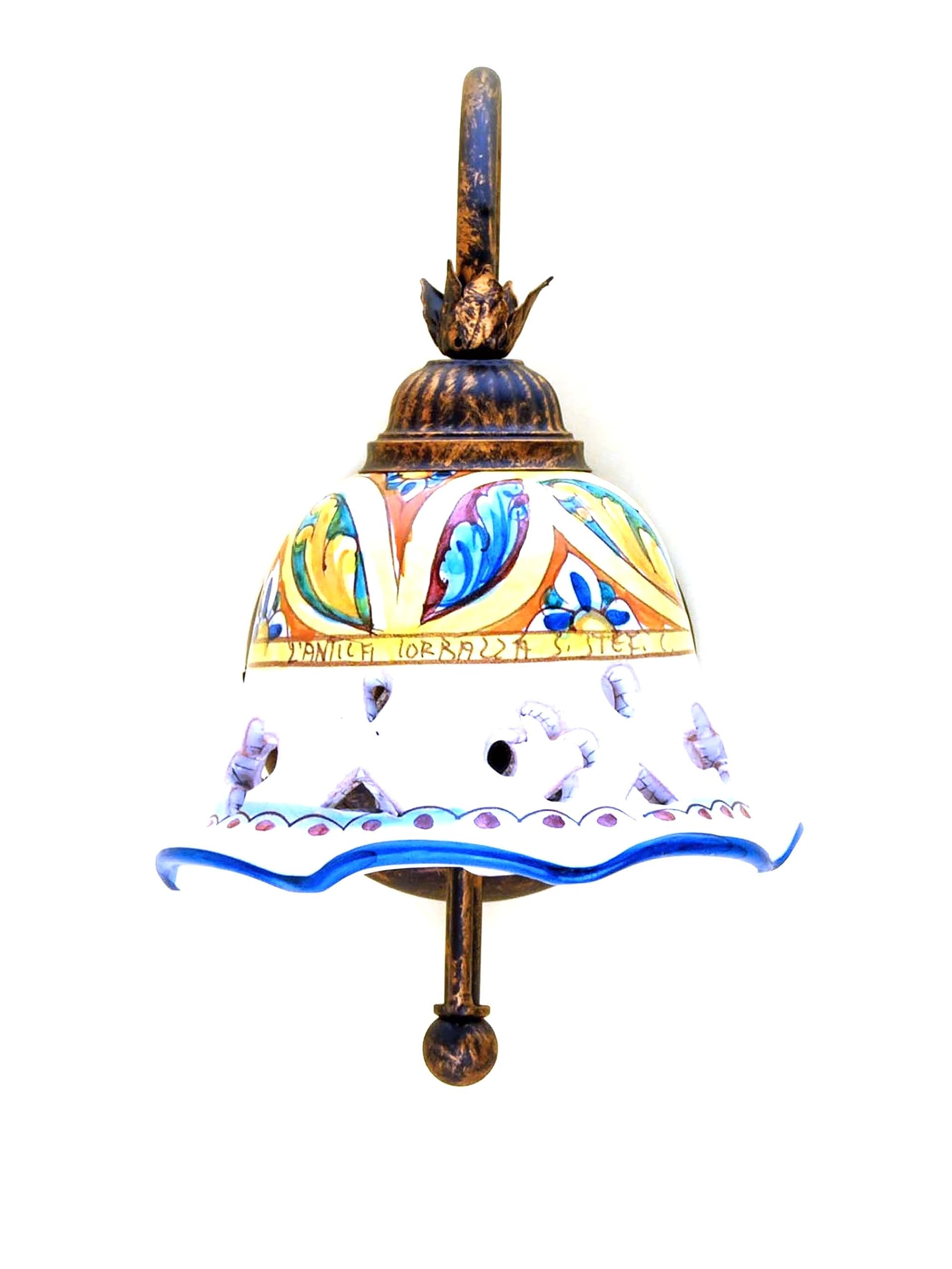 Generico Applique rustico in ceramica siciliana 1 luce Stella per cucina soggiorno, camera, salone