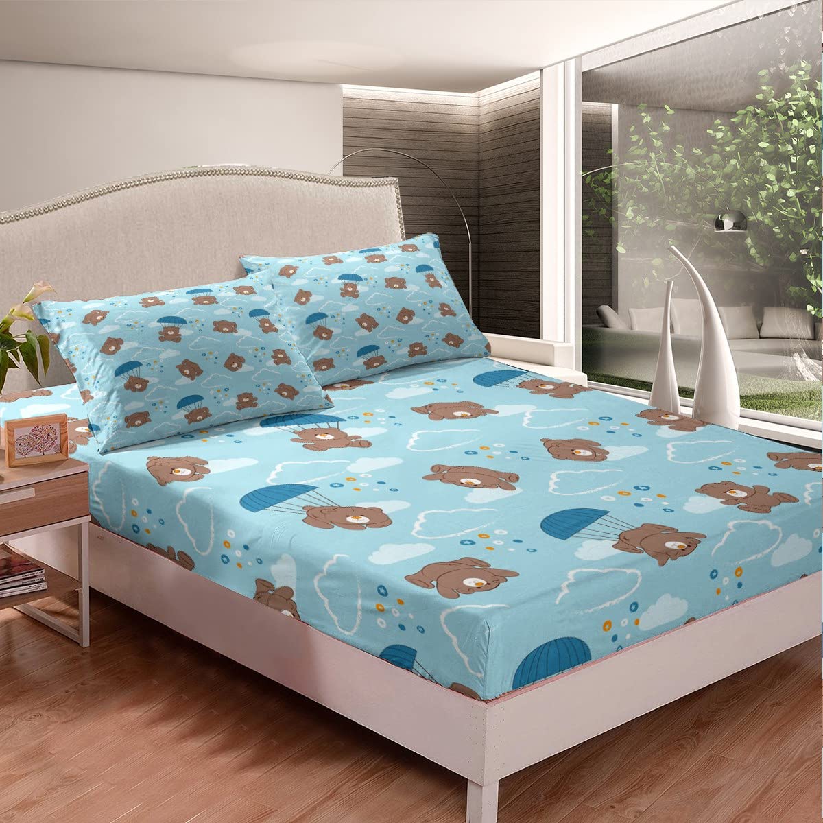 Draps Jetables Non-tissé 4 Pièces - Drap Housse + Drap Plat + 2 Taies - Voyage, Hôtel, Usage Unique