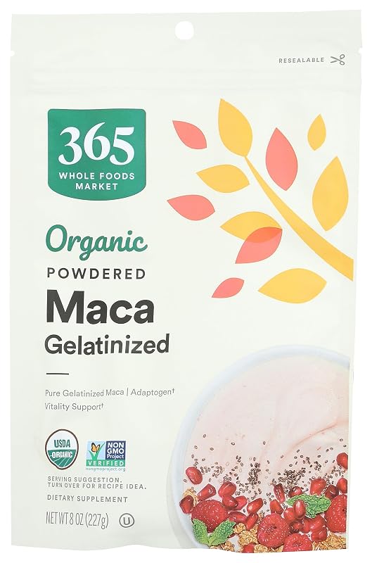 365 by Whole Foods Market Suplemento em Pó de Maca Orgânica Gelatinizada, 224 g