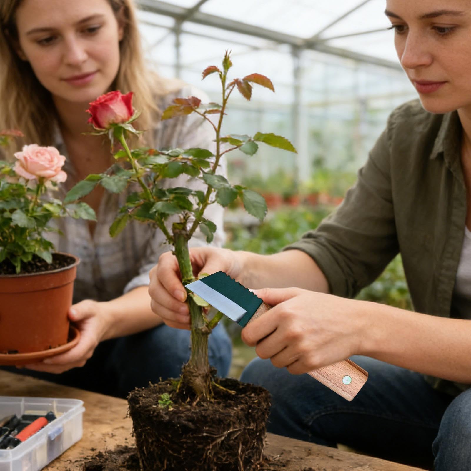 Veredelungsgerät Tragbare 18 cm Rutschfeste Legierung | Astschere für hohe Äste für Innen Außen Balkon Garten Gewächshaus für Obst Blumen Unkraut Gärtner