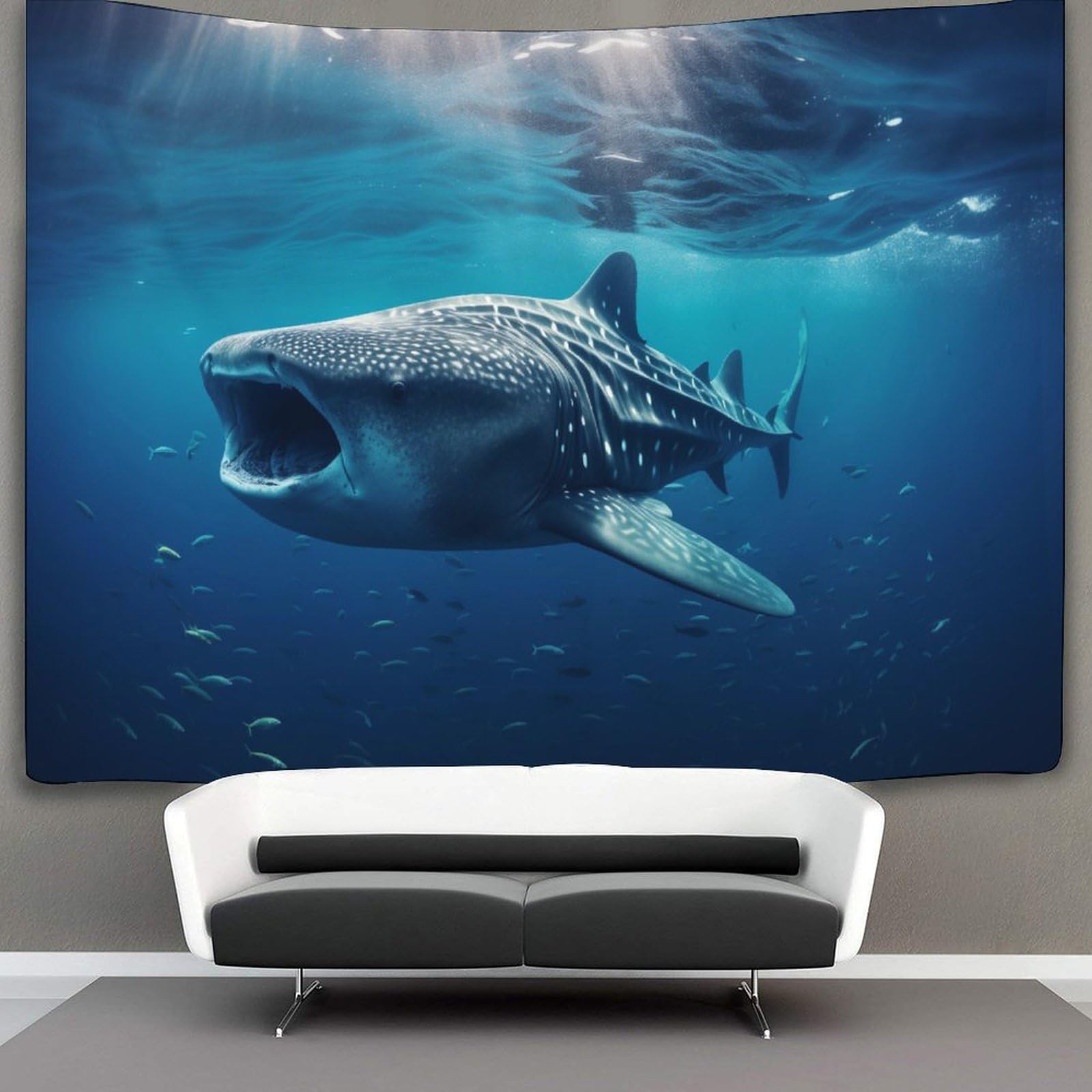 kaiyun Whale Shark Tapestry Bedroom Aesthetic Indie Wall Room Decor Animal Wall Hanging,Wall Art 130cmx150cm