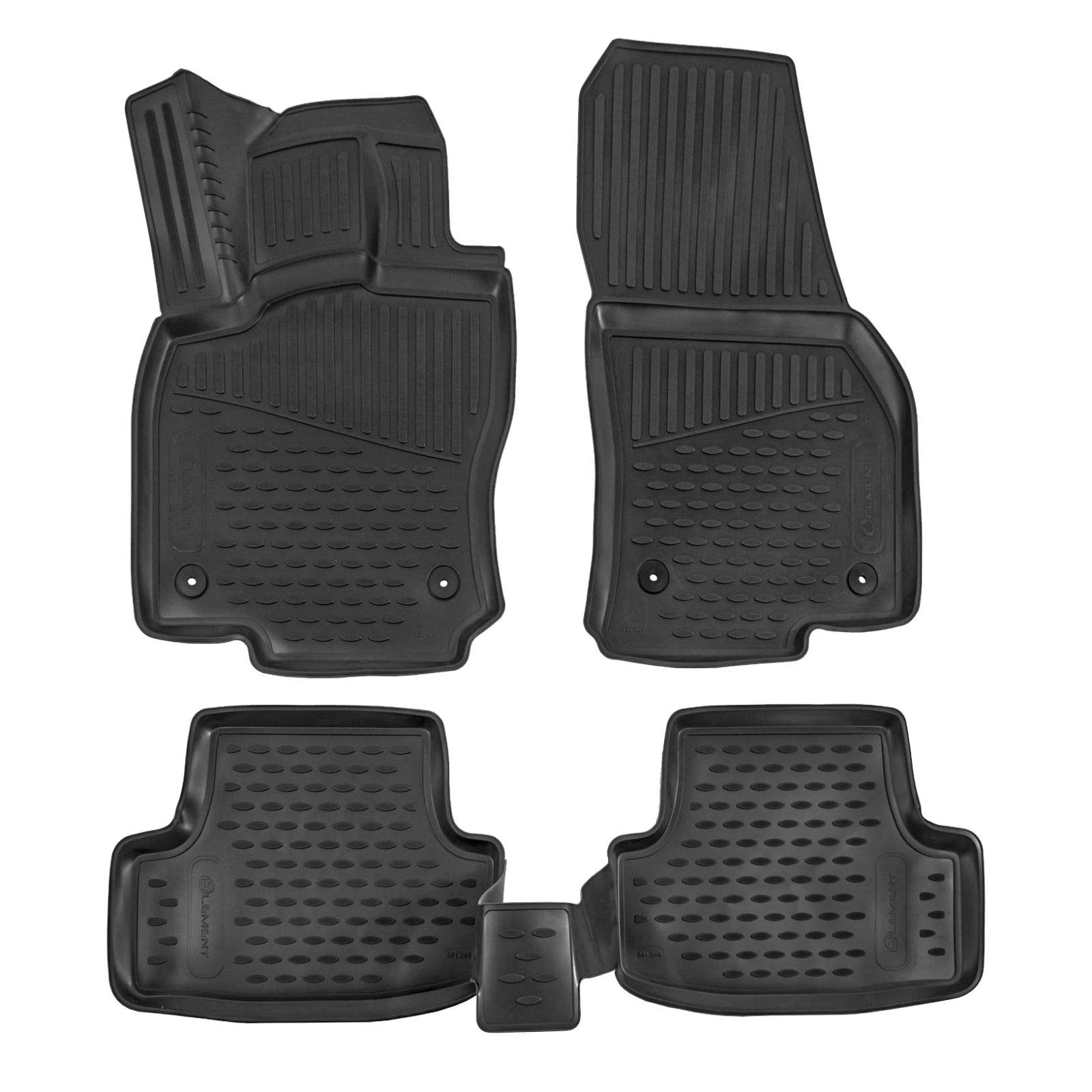 J&J AUTOMOTIVE | Tappeti Tappetini In Tessuto In Velluto Su Misura Adatti Per 5008 2009-2016 3 pezzi, Set di 3 Pezzi, Anteriore E Posteriore