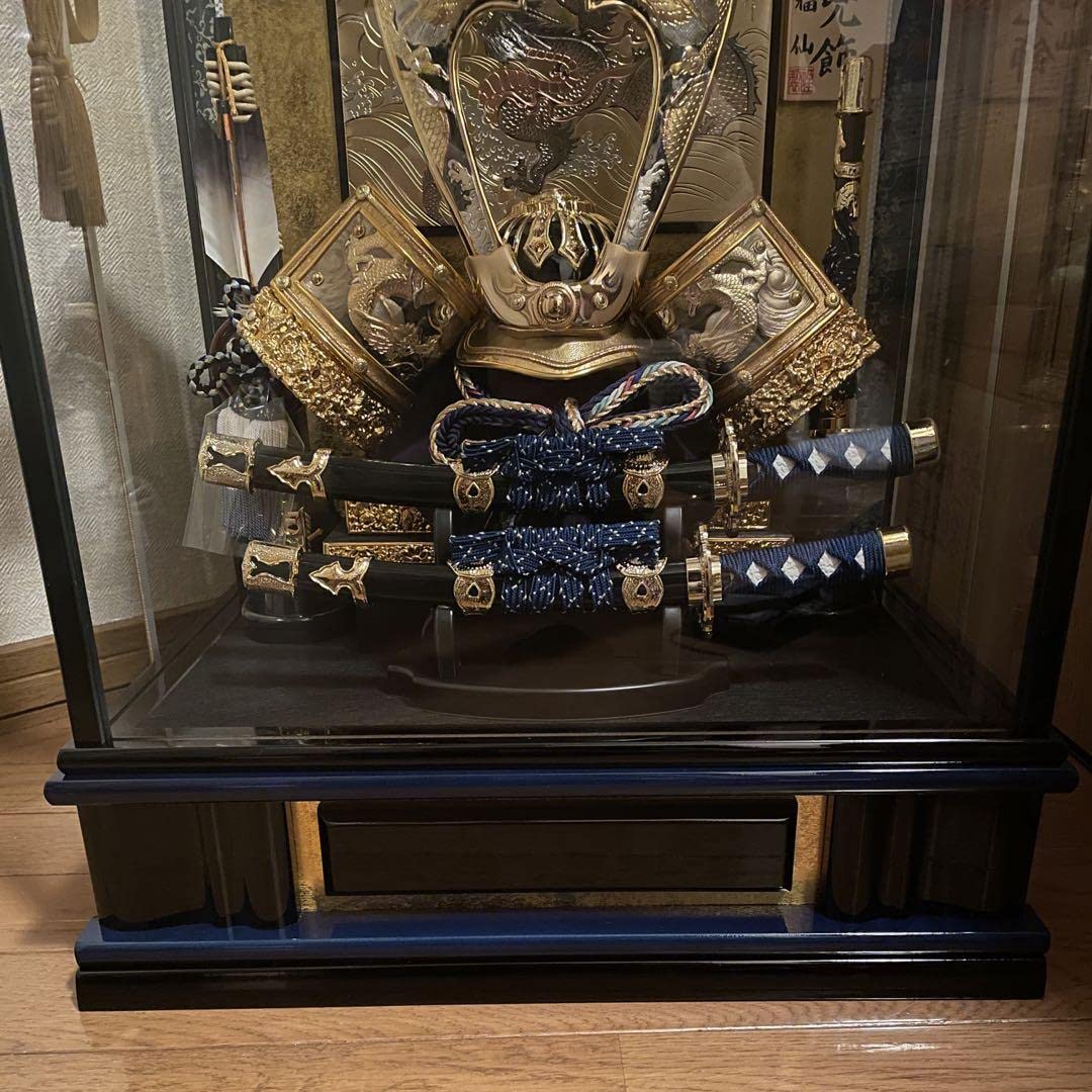 Amazon | 福仙 特選 五月人形 兜ケース飾り 蒼天龍 | 兜飾り | おもちゃ