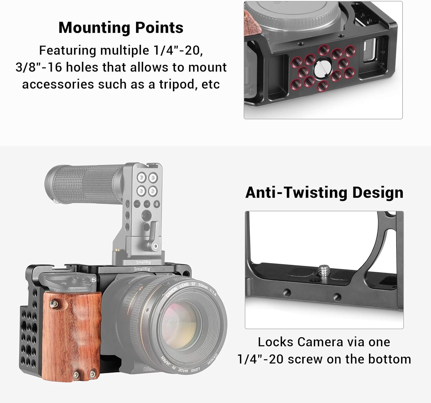 قفس دوربین SMALLRIG A6300 برای سونی A6000 / A6300 ...