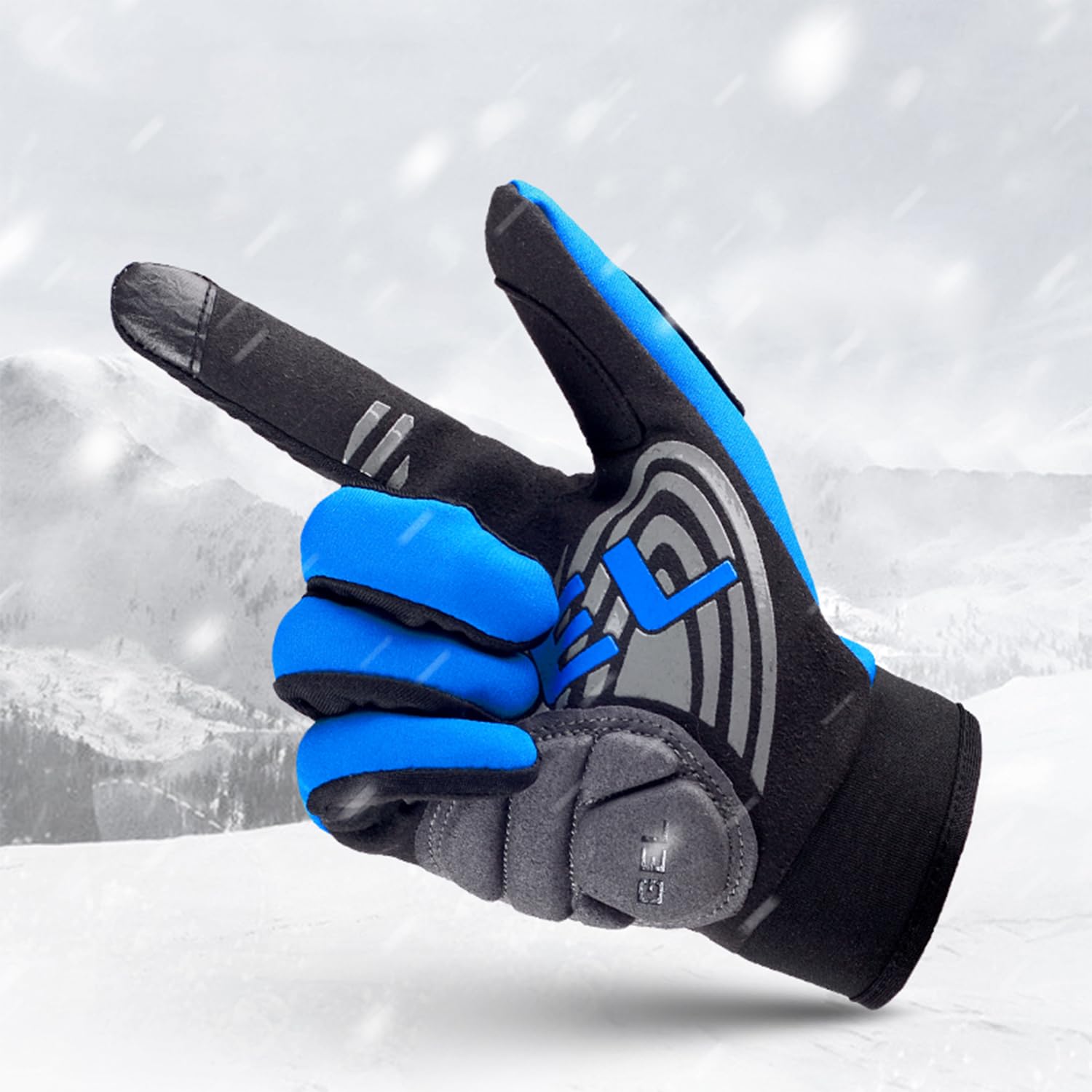 NUCKILY Winterhandschuhe Herren Handschuhe Damen Winter Warm Winddicht Touchscreen Fahrradhandschuhe Wasserabweisende Laufhandschuhe Rutschfeste Sporthandschuhe Geschenke Weihnachten für männer Frauen