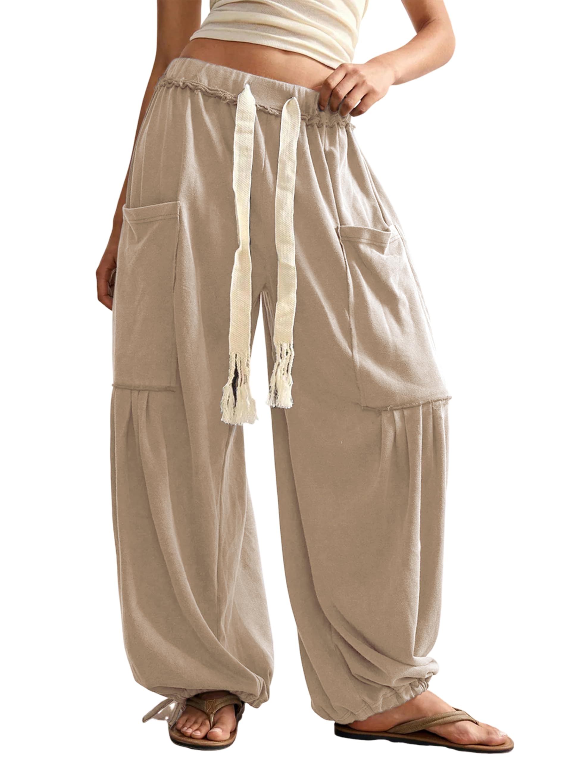 Springrain Baggy Wide Leg Harem Pants