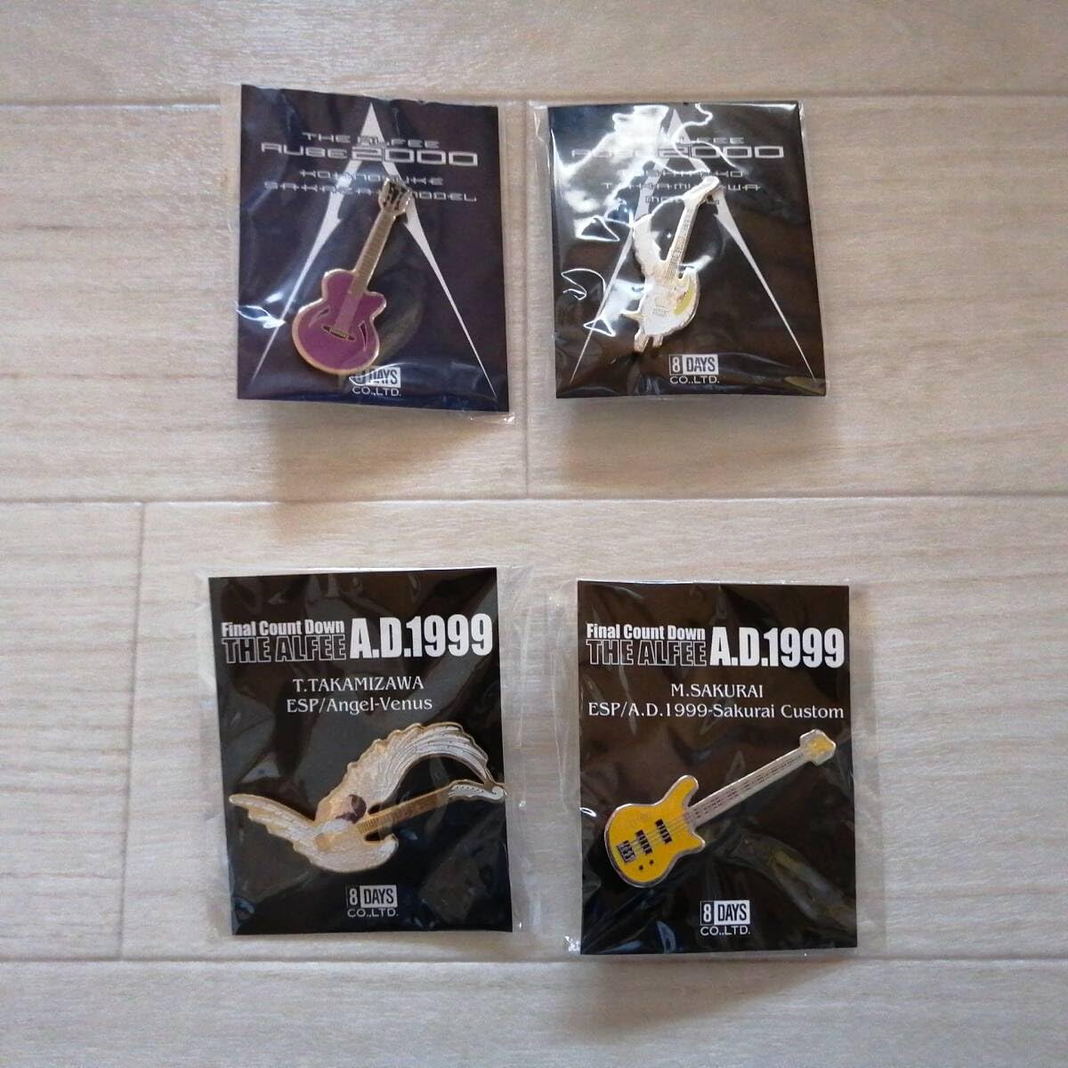 THE ALFEE 高見沢 ギター ピンバッジ セット THE ALFEE 高見沢 ギター ピンバッジ セット THE ALFEE 高見沢