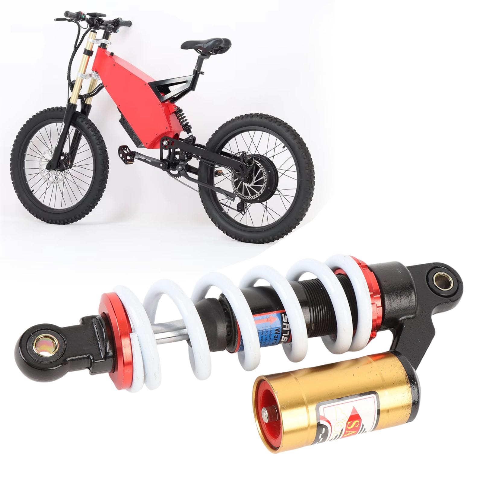 CHICIRIS Amortiguador, Amortiguador de Suspensión de Resorte Ajustable de Servicio Pesado de 250 Mm de 250 Mm para Bicicleta de Tierra ATV GO KART Scooter