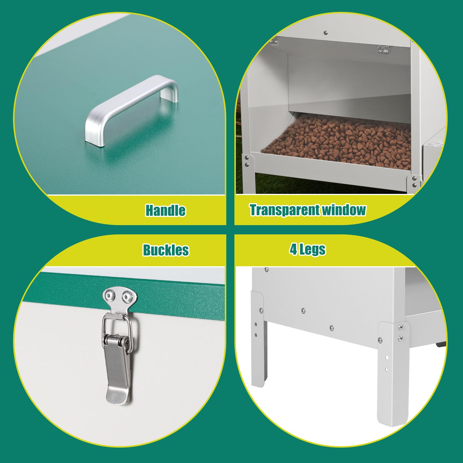 2 en 1 Dispensador Automático de Comida y Agua para Perros 38L Dispensador Automático de Comida para Perros de Raza Grande Dispensador de Agua para Perros al Aire Libre Alimentador de Gravedad