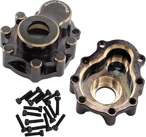 Miniatura 3 de Cubierta de caja de engranajes de carcasa de transmisión de portal exterior de latón para 1/10 RC Crawler Car TRX4 TRX6 Piezas de actualización -