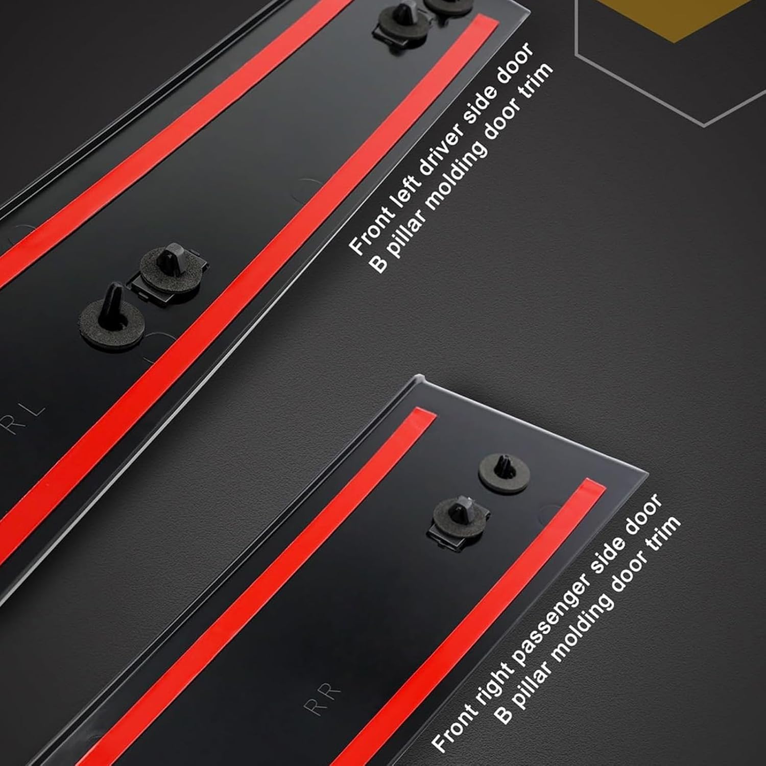Replacement Pillar Trim Set 926-449 Bb5z-7820555bb Easy Installation Front Door Exterior Trim Panel for Automotives ABS Pillar Molding Without Keypad