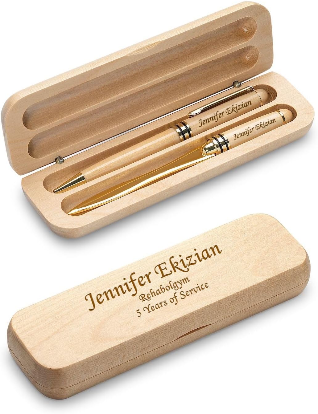 Executive Gift Shoppe | Personalized Maple Wood Pen & Letter Opener Set with Custom Engraving