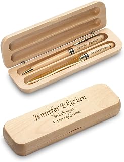 Personalized Maple Wood Pen & Letter Opener Set with Custom Engraving