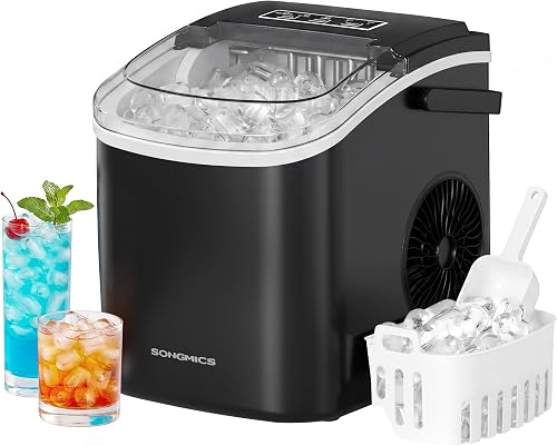 SONGMICS Ice Machine, Self-Cleaning Cube Machine, 9 Cubes…