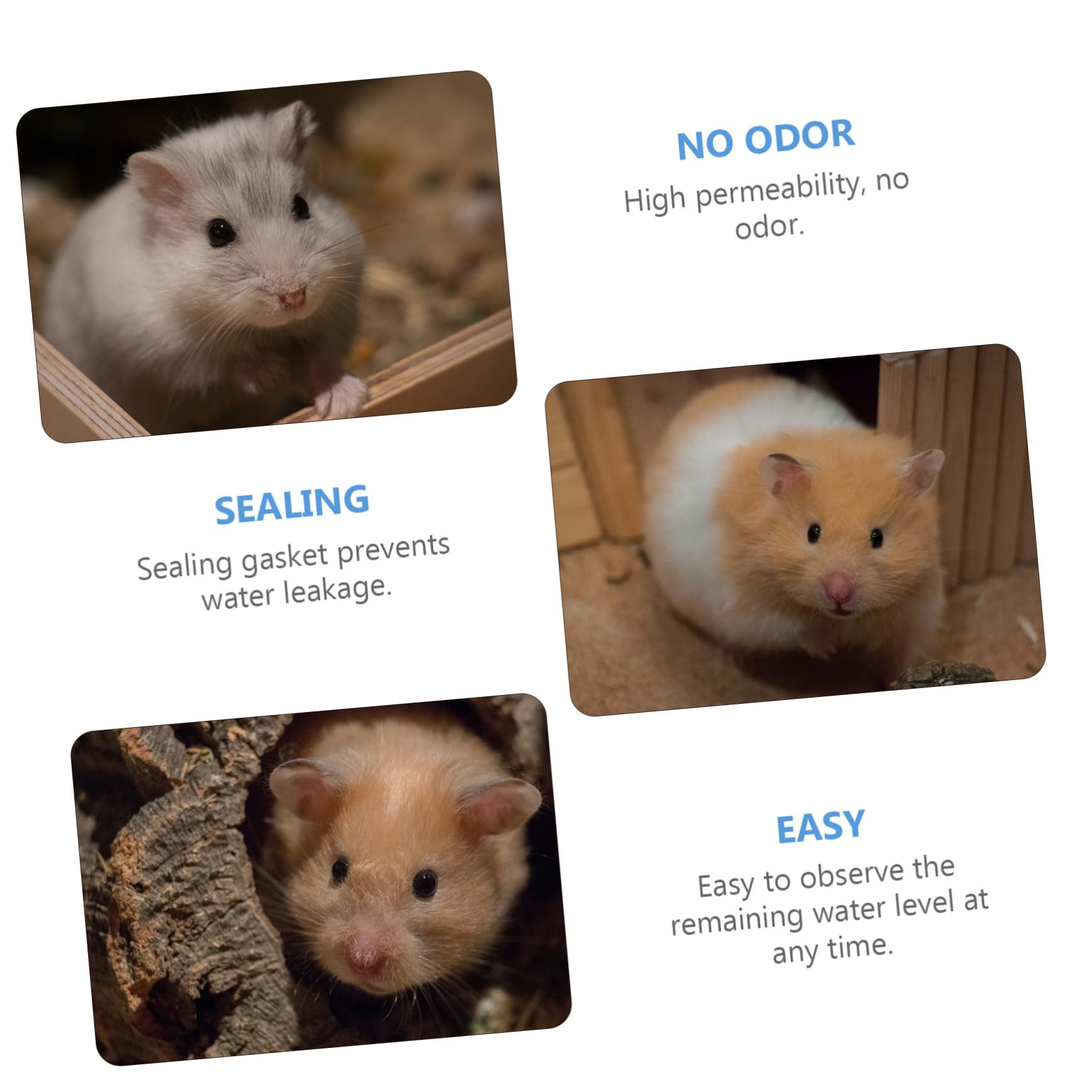 Hohopeti 8piezas Botella De Agua para Pequeños Animales Bebedero Antigoteo para Hámster Cobaya Hurón Erizo y Otros Roedores Diseño Transparente y Fácil De Usar para Cajas De Mascotas