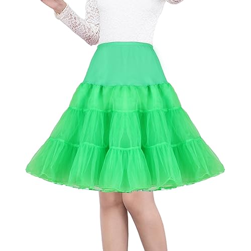 Shimaly® Women's 50s Vintage Petticoat 26" Crinoline Rockabilly Tutu Skirt Slip S-3XL