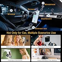 Vista 3 de for Magsafe Car Mount, [2800gf Magnetic & 98LBS Strongest Suction] Cup Phone Mount, 360° Adjustable Vacuum Magnetic Phone Holder for Car