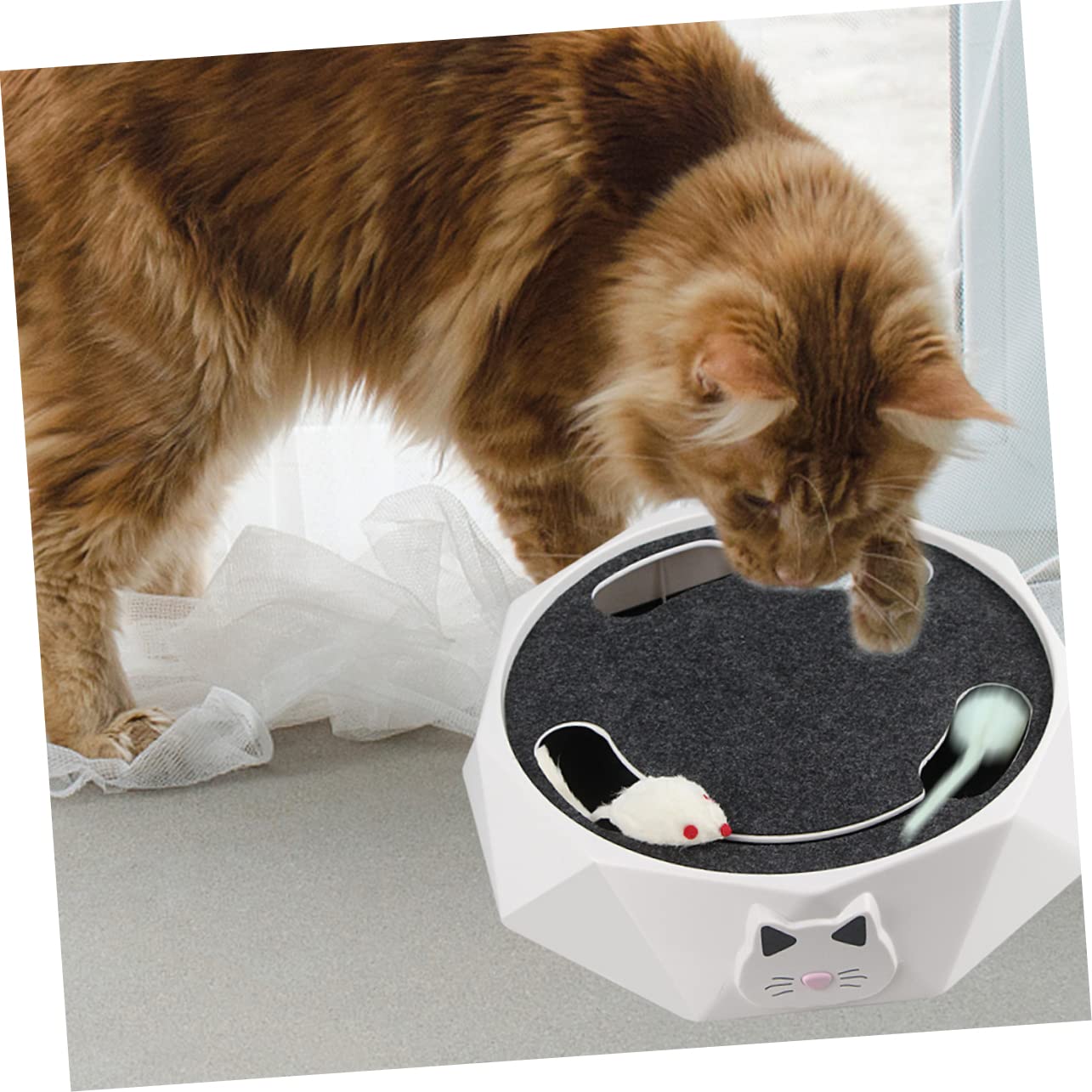 FOMIYES Juguete para Mascotas Juguetes electronicos Juguetes de Cuerda para Perros ratón Juguetes para Perros Cachorros Juguete de burlas para Mascotas Gato Juguete Interactivo el Perro