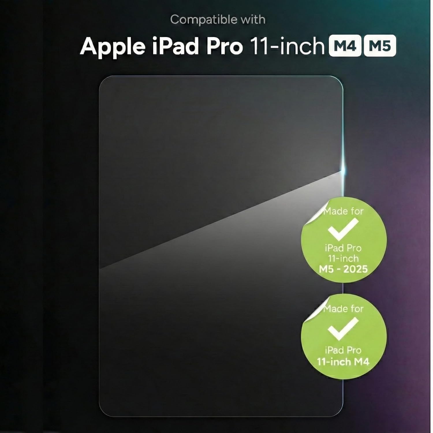 ZAGG Glass Elite Screen Protector for iPad Pro 11 Inch M5/M4 (2025/2024) – 5X Stronger Tempered Glass, Anti-Scratch, Smudge-Resistant, Case-Friendly, Easy Application, HD Clarity