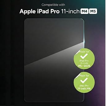 ZAGG Glass Elite Screen Protector for iPad Pro 11 Inch M5/M4 (2025/2024) 5X Stronger Tempered Glass, Anti-Scratch, Smudge-Resistant, Case-Friendly, Easy Application, HD Clarity