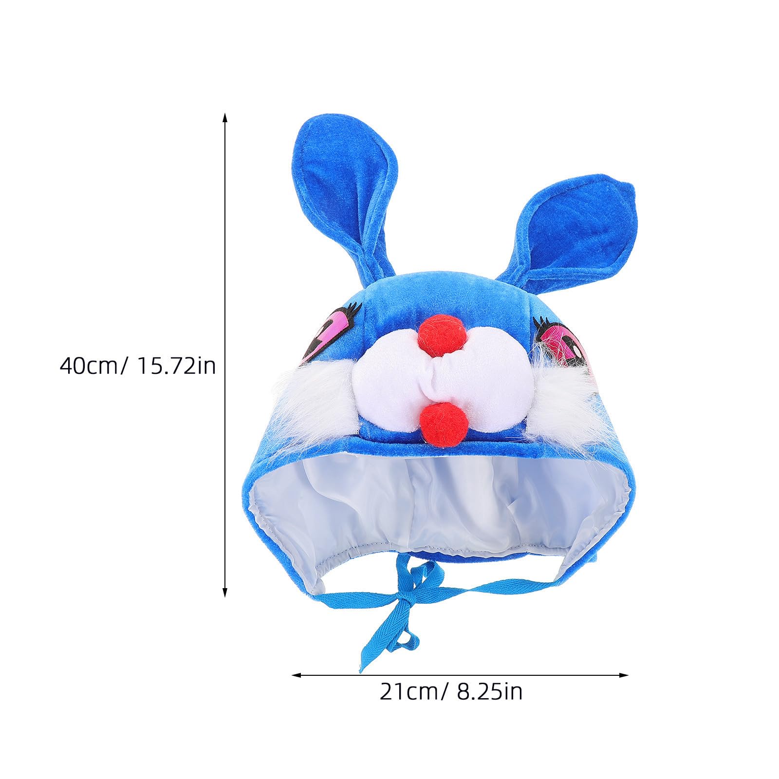 SEWACC 5 Piezas Sombrero de Conejo Azul de Poliéster para Disfraz, Cómodo y Fácil de Limpiar, Adecuado para Fiestas de Halloween y Celebraciones Familiares