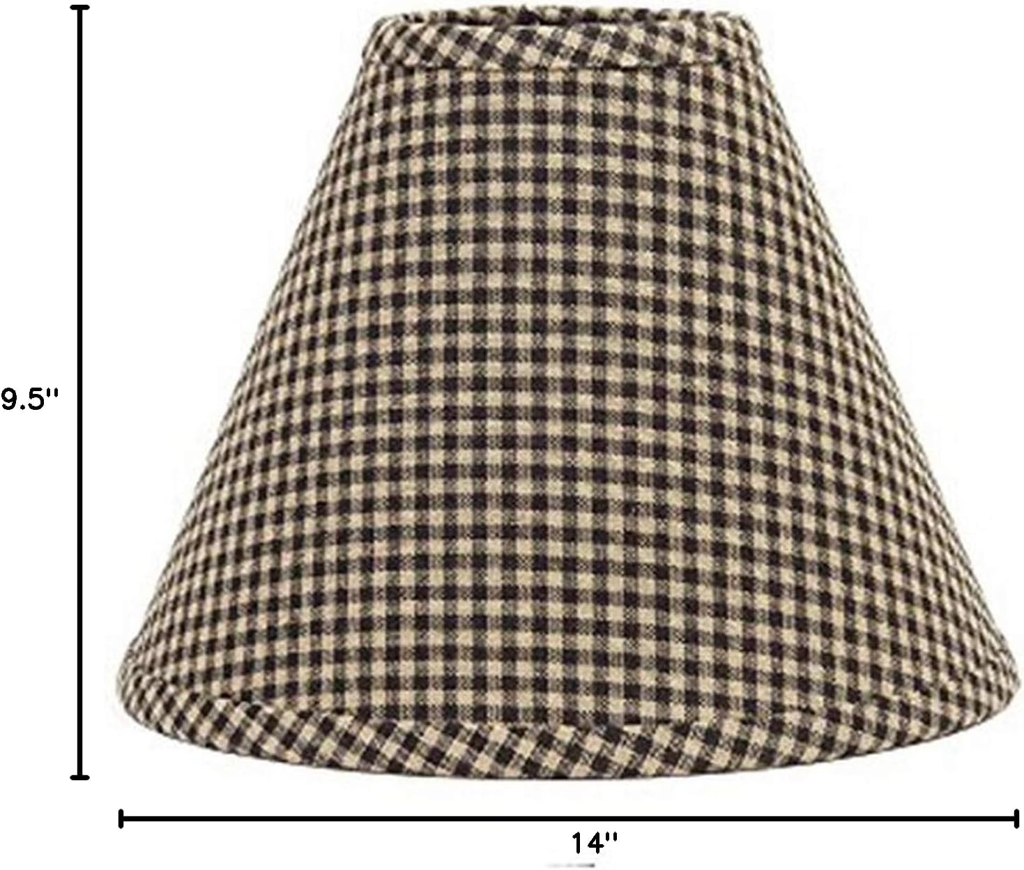 Home Collection by Raghu Newbury Gingham Black Lampshade 14"
