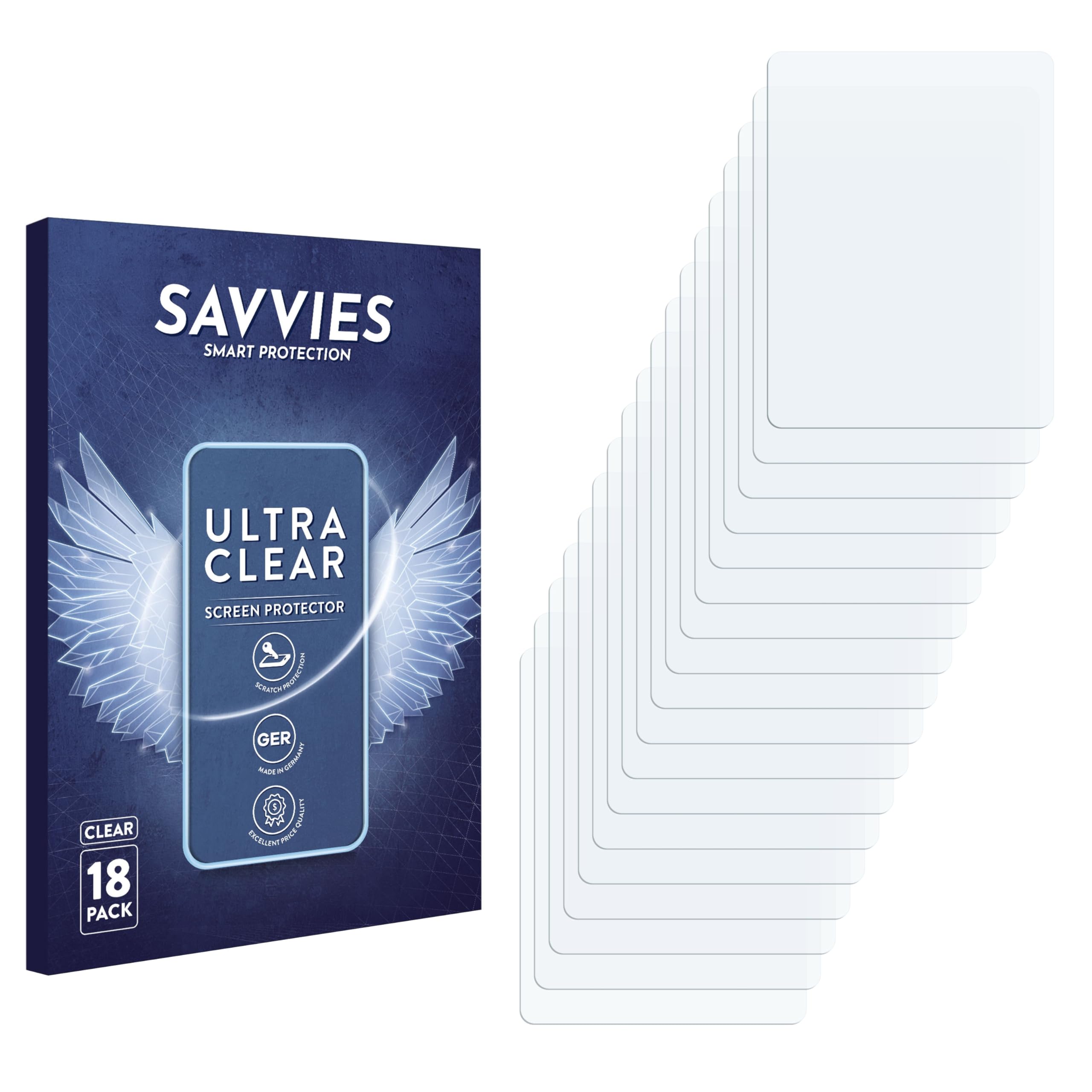 savvies 18 Pack Screen Protector compatible with Hotechs LX-B2 Protection Film Clear