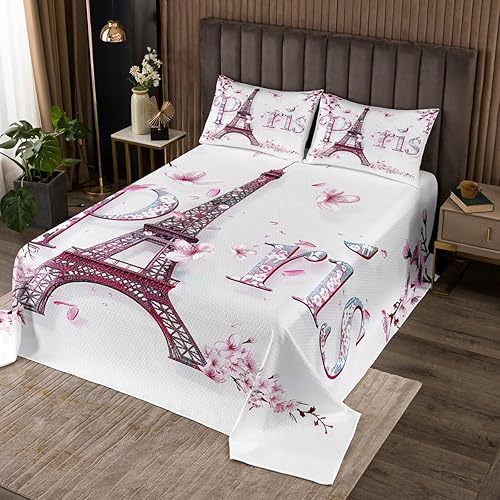 Miniatura 4 de Manfei Colcha acolchada de rana verde para niños, tamaño King, colcha acolchada con flores de acuarela con 2 fundas de almohada, juego de colcha con