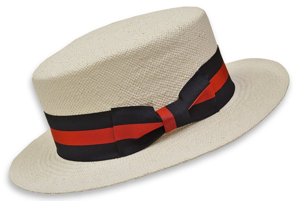 Bruno CapelloMen's New 100% Straw White Color Boater Hat