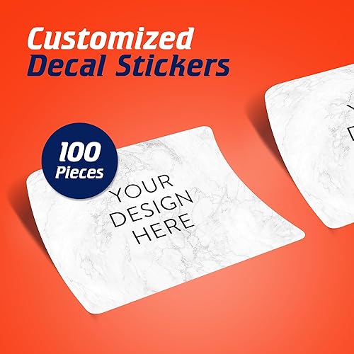 Vista 202 de DayStar Custom Signs & Design - 100 adhesivos de vinilo personalizables, con texto, imagen, diseño y logotipo; adhesivos para logotipo de embalaje