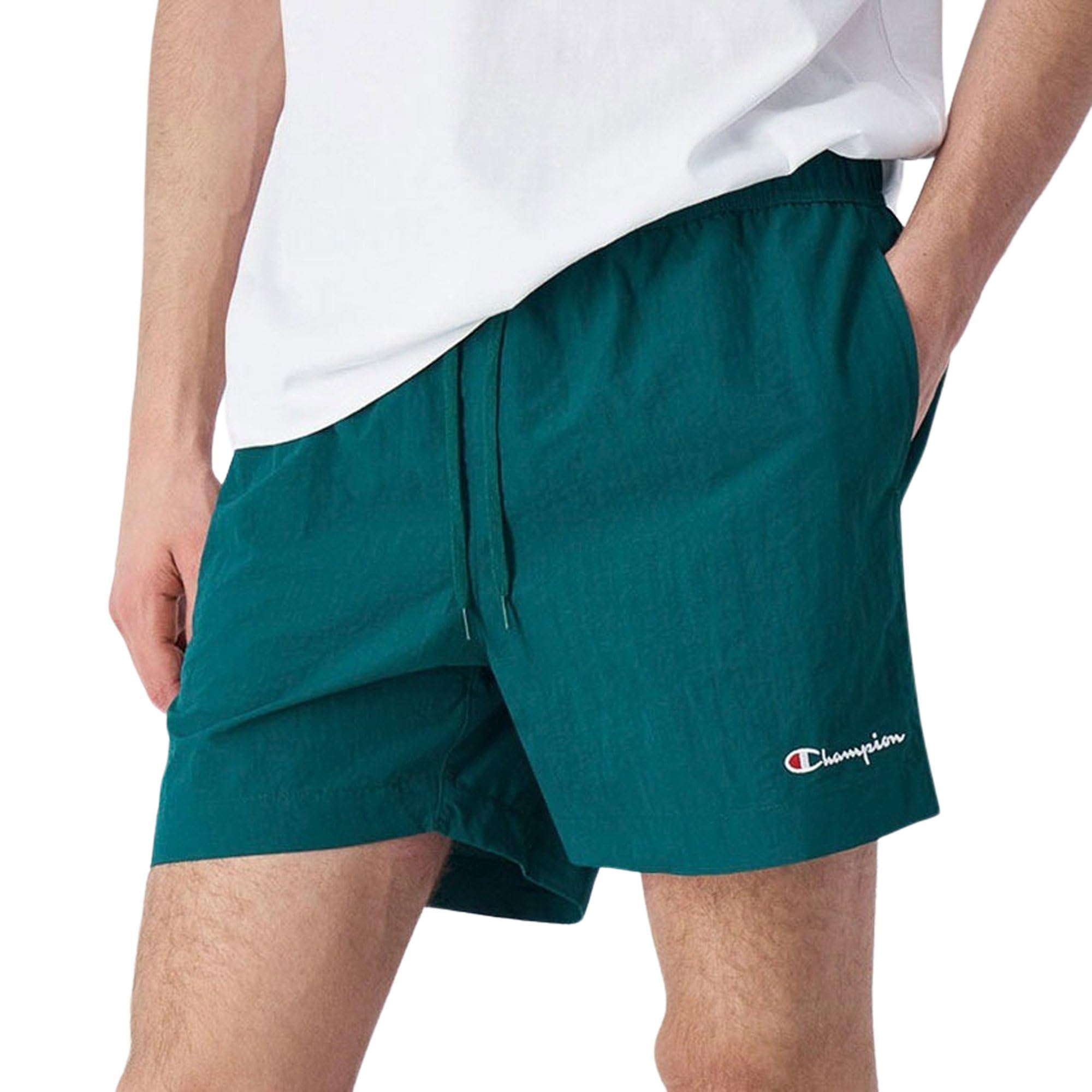 Champion Legacy Icons Beachshorts-Crinkle Taslon Small Script Logo Bañador para Hombre