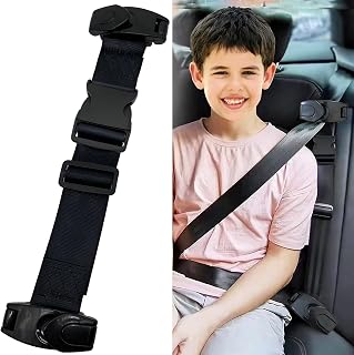 Kids Seat Belt Adjuster, Car Seat Belt Adjuster Clips to Protect Shoulder and Neck, Durable Seat Belt Adjuster for Kids/Short Adults -Upgrade(Black)