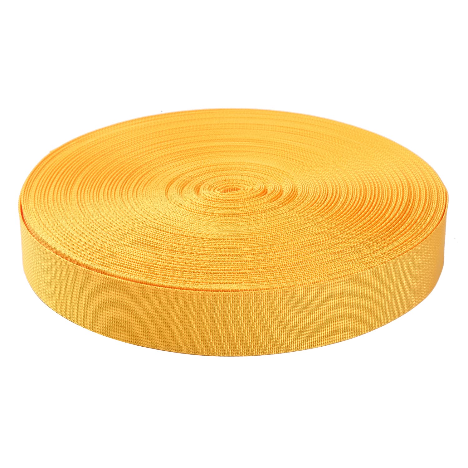 Sangle en nylon robuste – Sangle en nylon de 3,8 cm pour réparation d'équipements de bricolage en plein air, 3,8 cm par 9, 22 ou 45,7 m (45,7 m, 3,8 cm, jaune)