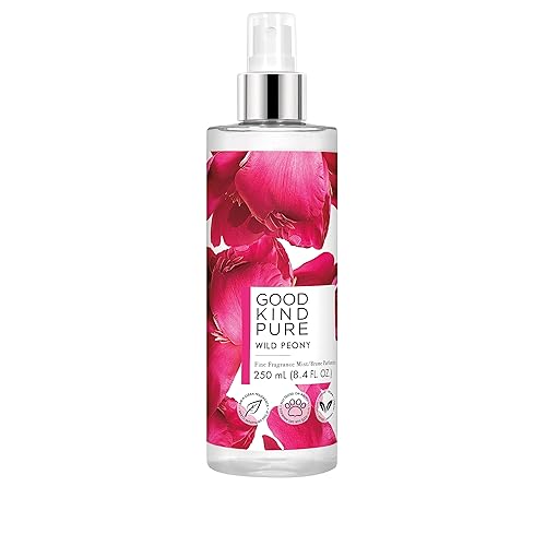 Wild Peony Body Mist Spray Fragancia vibrante, floral Notas de peonía y pomelo rosa Fórmula limpia, vegana y duradera 8.4 onzas líquidas