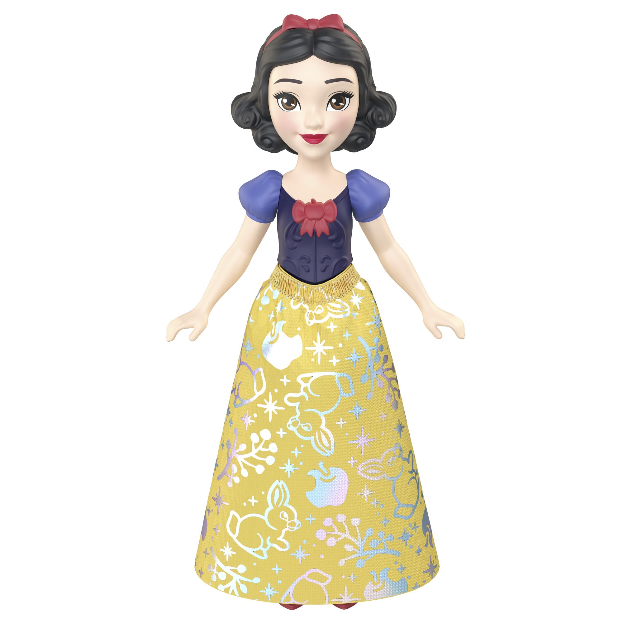 Disney Princess Snow White Posable Small Doll in Shiny Outfit with Removable Skirt, Inspired by Movie
