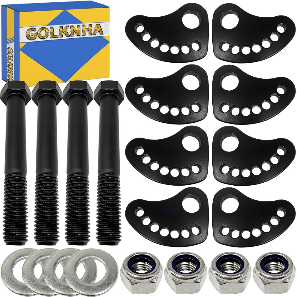 Kit de fijación de alineación de bloqueo de inclinación de ±1.5 grados y kit de pernos de leva de brazo superior compatible con Silverado Sierra Silverado 3500 2500 1500 1999-2019