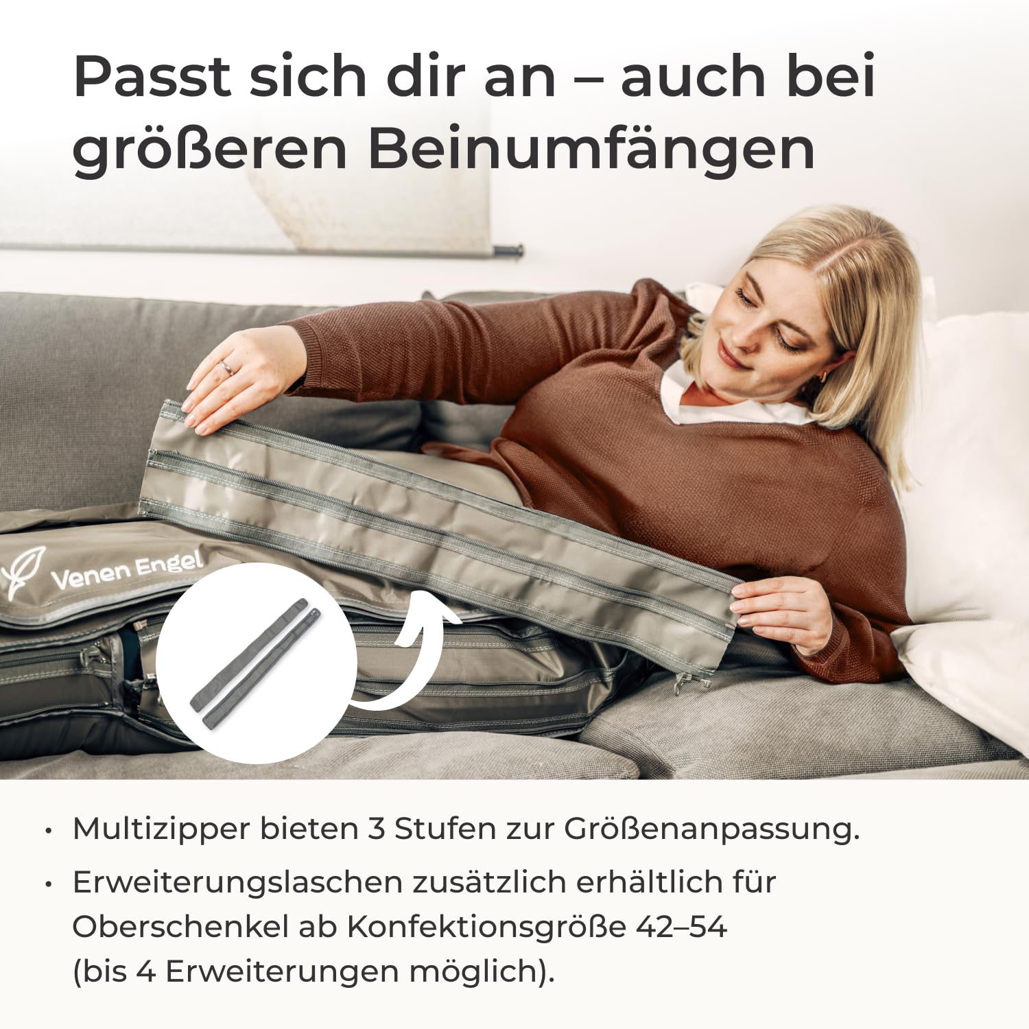 Venen Engel 6 Premium Medical mit Lymph-Flow Pants | 6 Massageprogramme | Medizinisch zertifiziert bei venösen lymphatischen Beschwerden | Cellulite behandeln | ergänzend zu Lymphdrainage