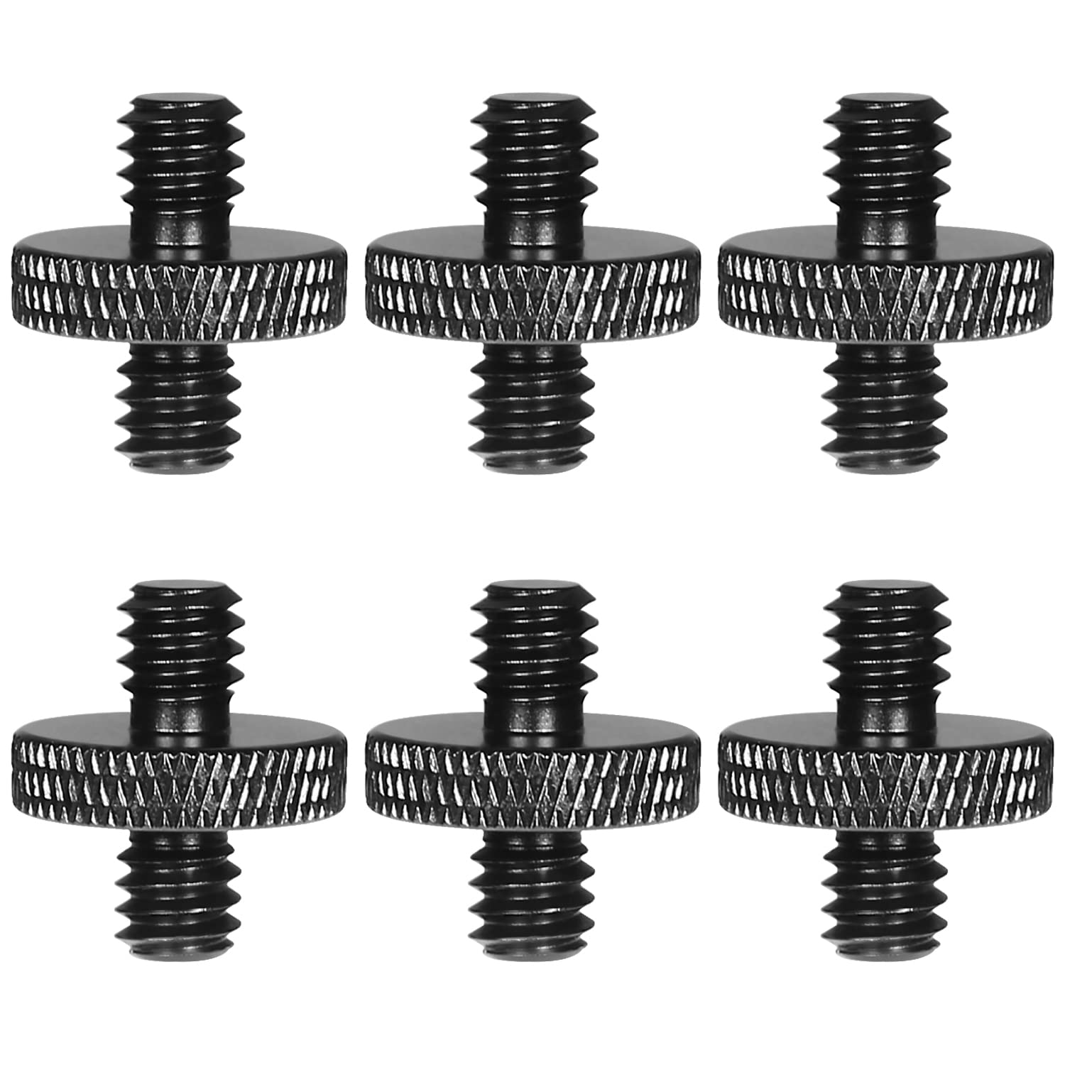 6 Pack 1/4" Male to 1/4" Male Camera Mount Screw Tripod Mount - Precision Made