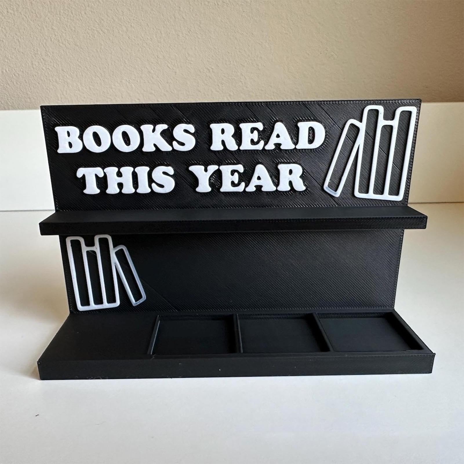 Rastreador de progreso de lectura, contador de libros 3D, 14,5 x 4 x 10 cm, rastreador de desafíos de lectura 3D, contador para libros leídos, diseño de teclado numérico decorativo, ideal para