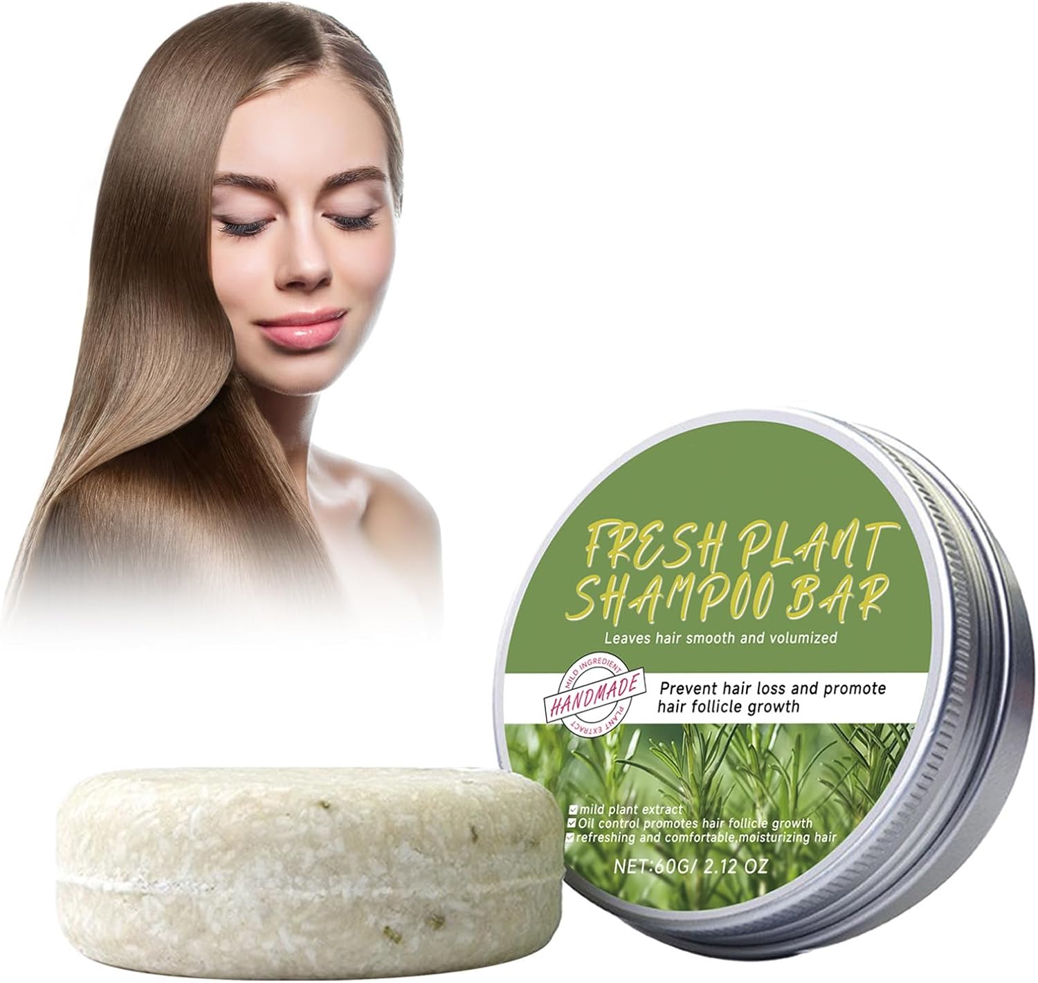 Fresh stały szampon z rozmarynem, szampon z rozmarynu, naturalny szampon przeciw wypadaniu włosów, organiczny szampon do włosów stałych, szampon do włosów przetłuszczających się i suchych